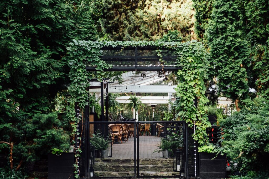 Biophilic Design, biophilia in city street, connecting people and nature. Biophilic Design